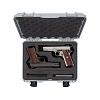 NANUK - Odolný kufr model 910 2UP Classic Pistol - stříbrný